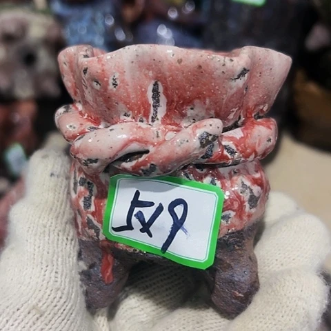 红陶粗陶花盆手工