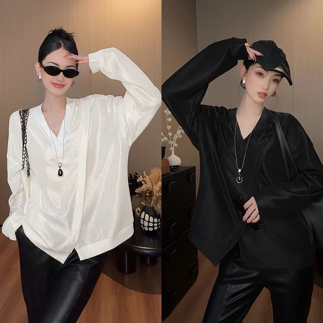 紫紫 时装T 三季光感坑条洋气上衣显瘦时尚长袖t恤女 ZC07SZYL452