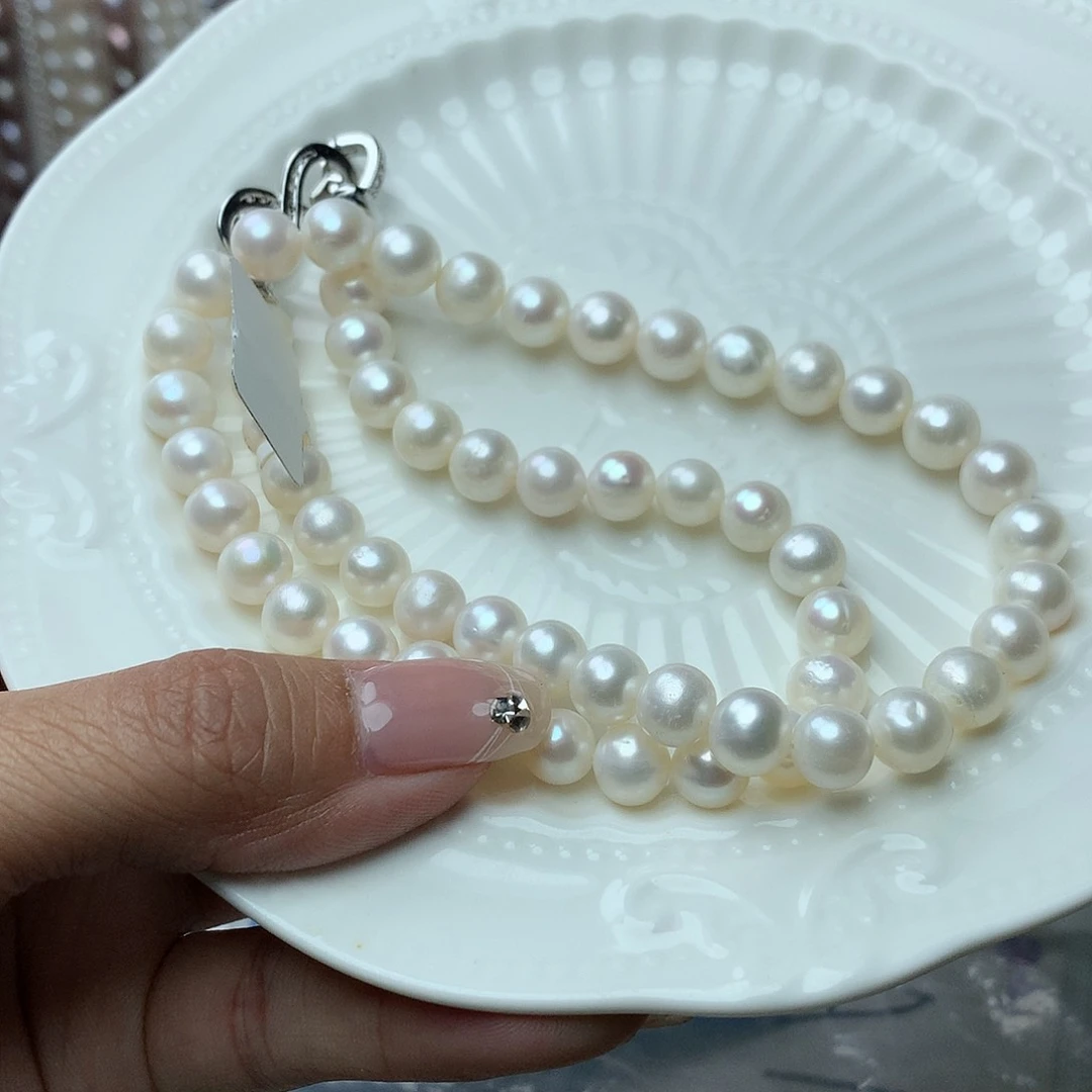 淡水珍珠7-8未镶嵌a186项链