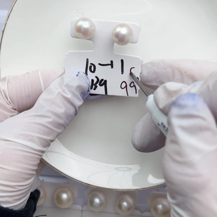 淡水珍珠耳饰银S925镶嵌