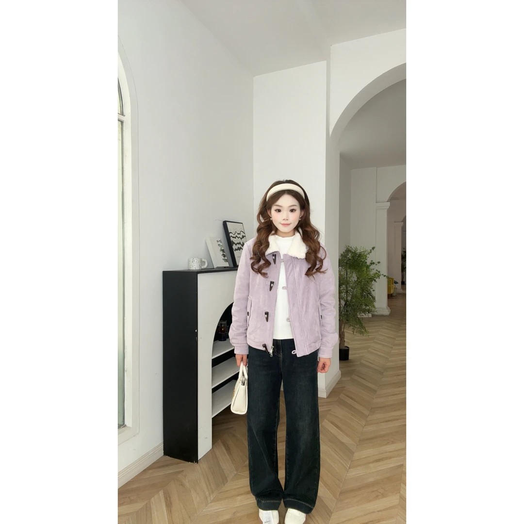 IEF/爱依服【微胖】2025新款冬季磨砂皮外套