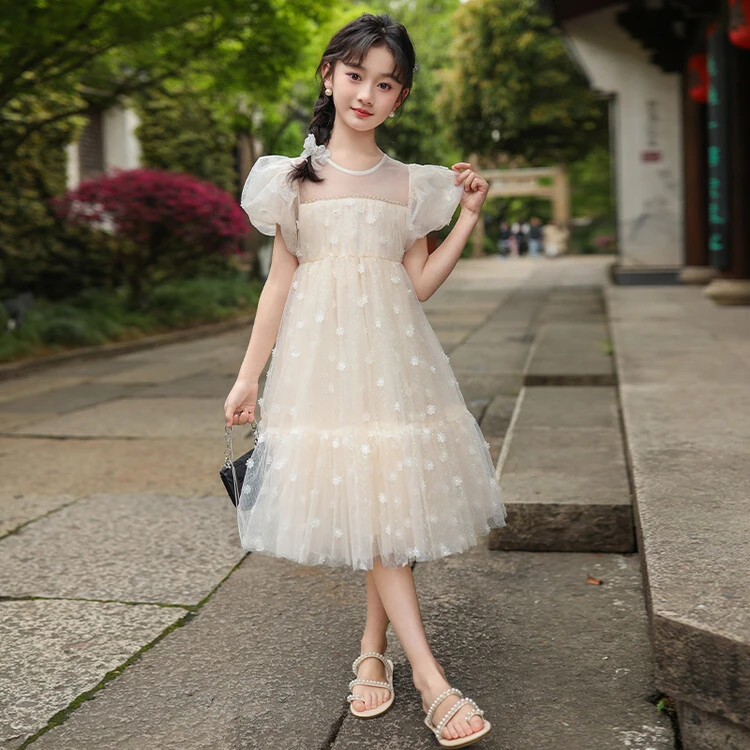 【VV】迪士尼夏装公主风女童连衣裙公主裙裙子重工纱裙XOT2SQ349