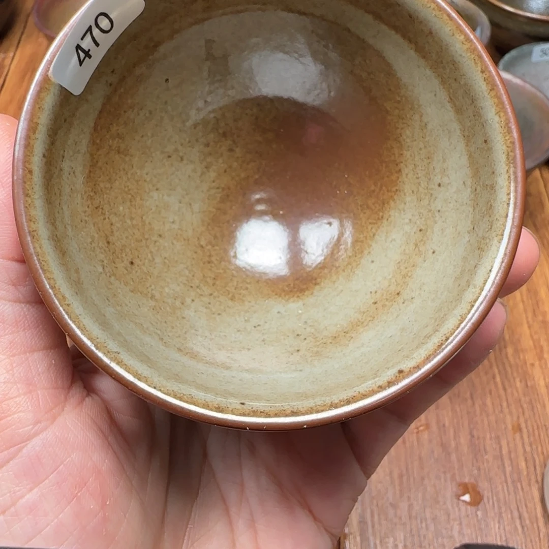柴烧建盏茶盏茶杯470