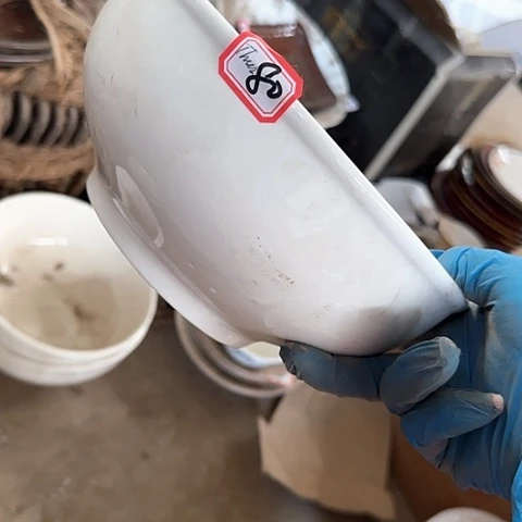 瓷片国营厂库存微瑕20.5厘米80