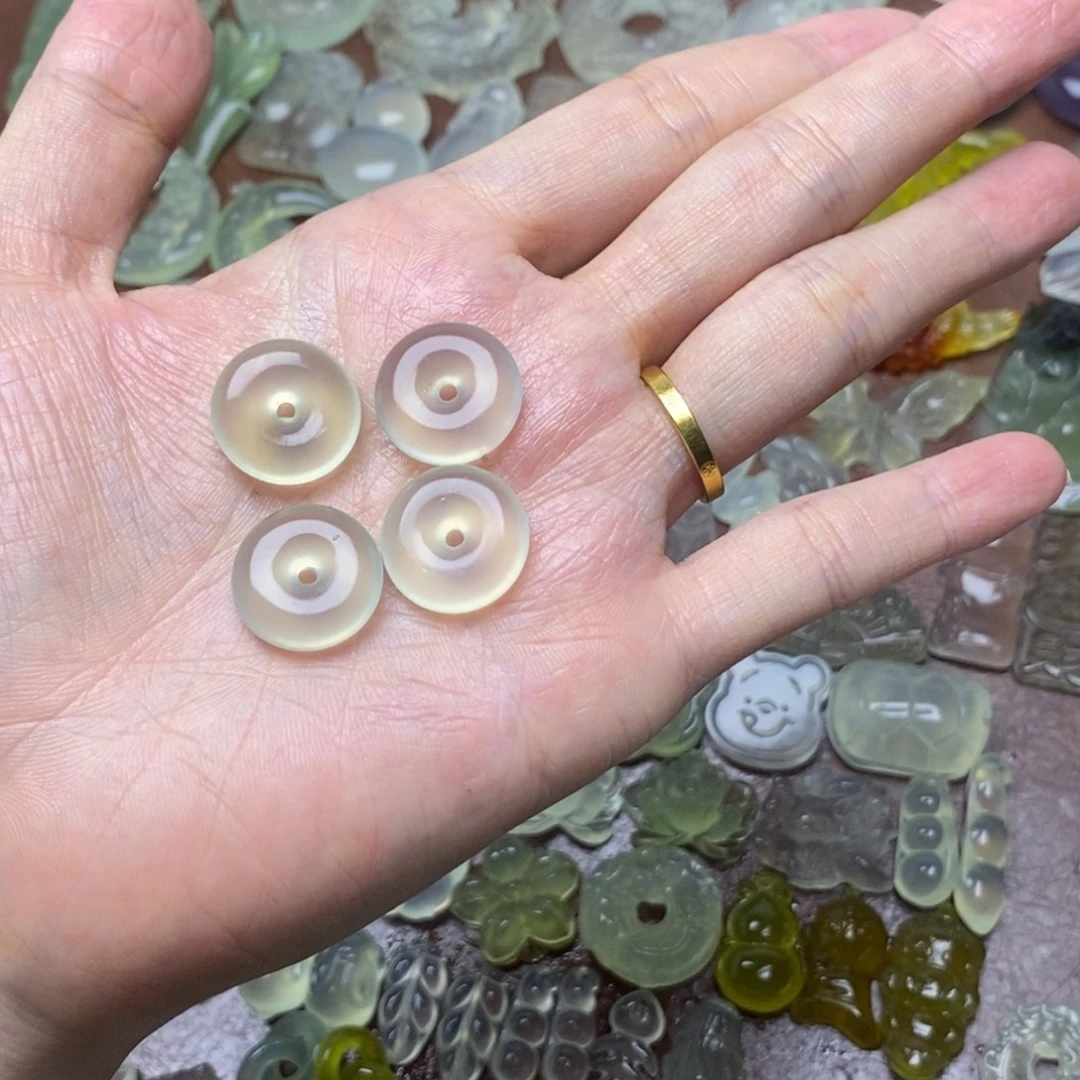 蛇纹石玉合金项链