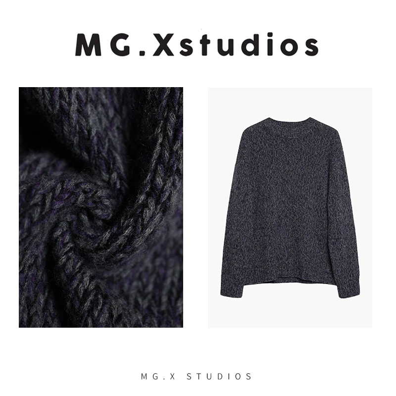 【琳恩】MGX百搭针织宽松羊绒衫M53F5091M4AB