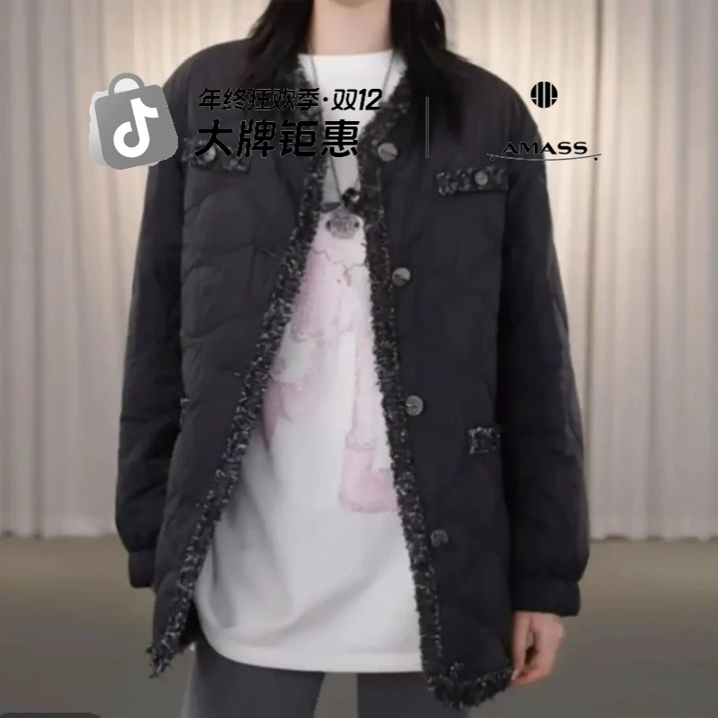 阿玛施540040冬季秋冬保暖质感简约棉衣新雪丽外套女540040