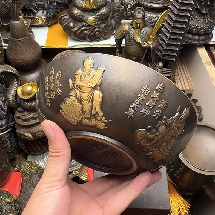 原矿 风魔铜藏收铜摆件