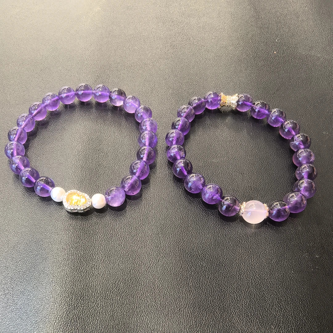 紫晶天然紫水晶手串（多样性发1件）#C1