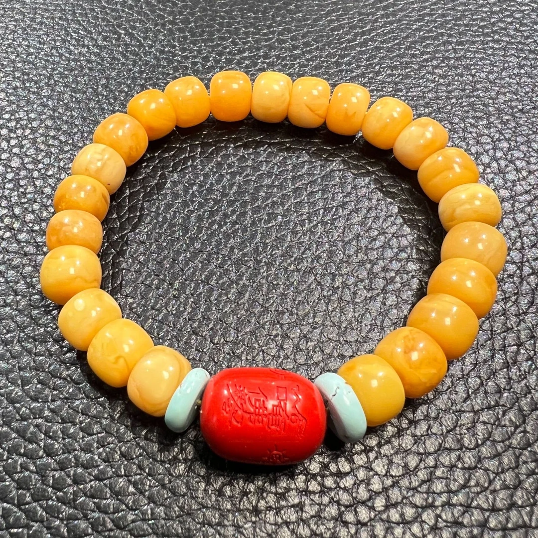 铭昌福本命年蜜蜡手串（牛虎兔龙蛇马羊猴鸡猪）（15g)41206-5