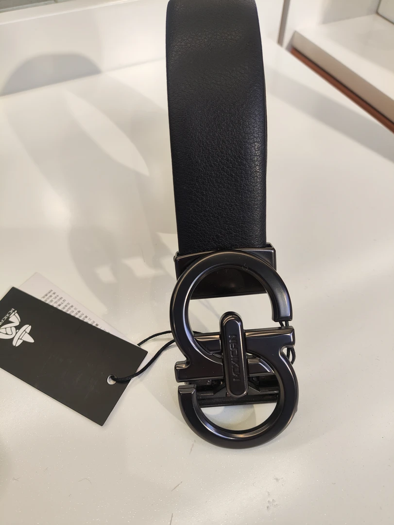 男百搭休闲皮带腰带男士经典光面压花商务荔枝纹黑色