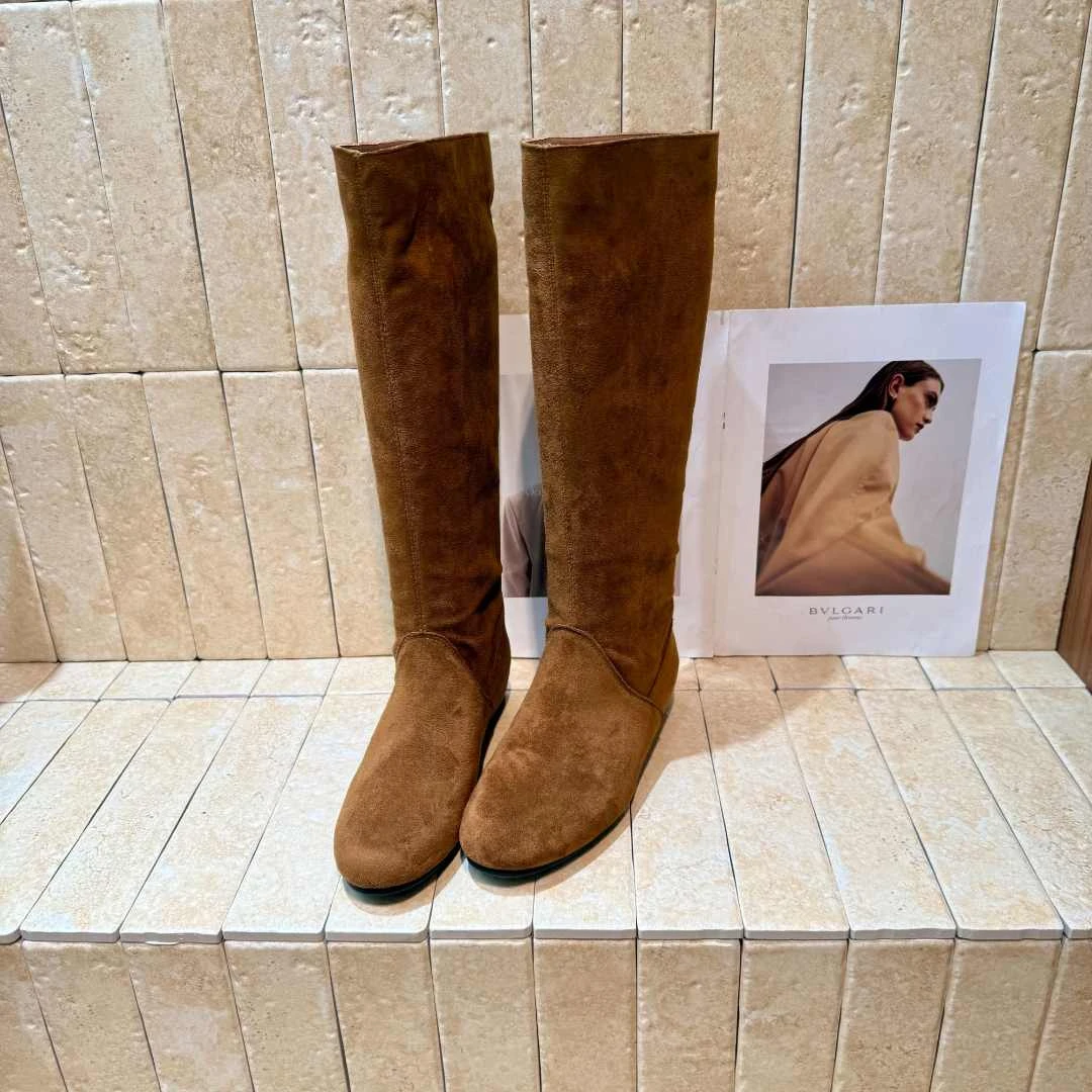 路姿采LUZICAI6-1靴子厚底高长靴女冬季瘦瘦靴长筒靴堆堆鞋6-1