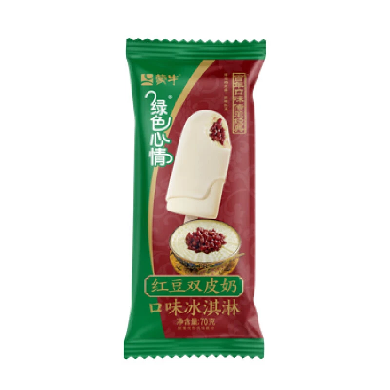 蒙牛绿色心情红豆双皮奶冰淇淋3支