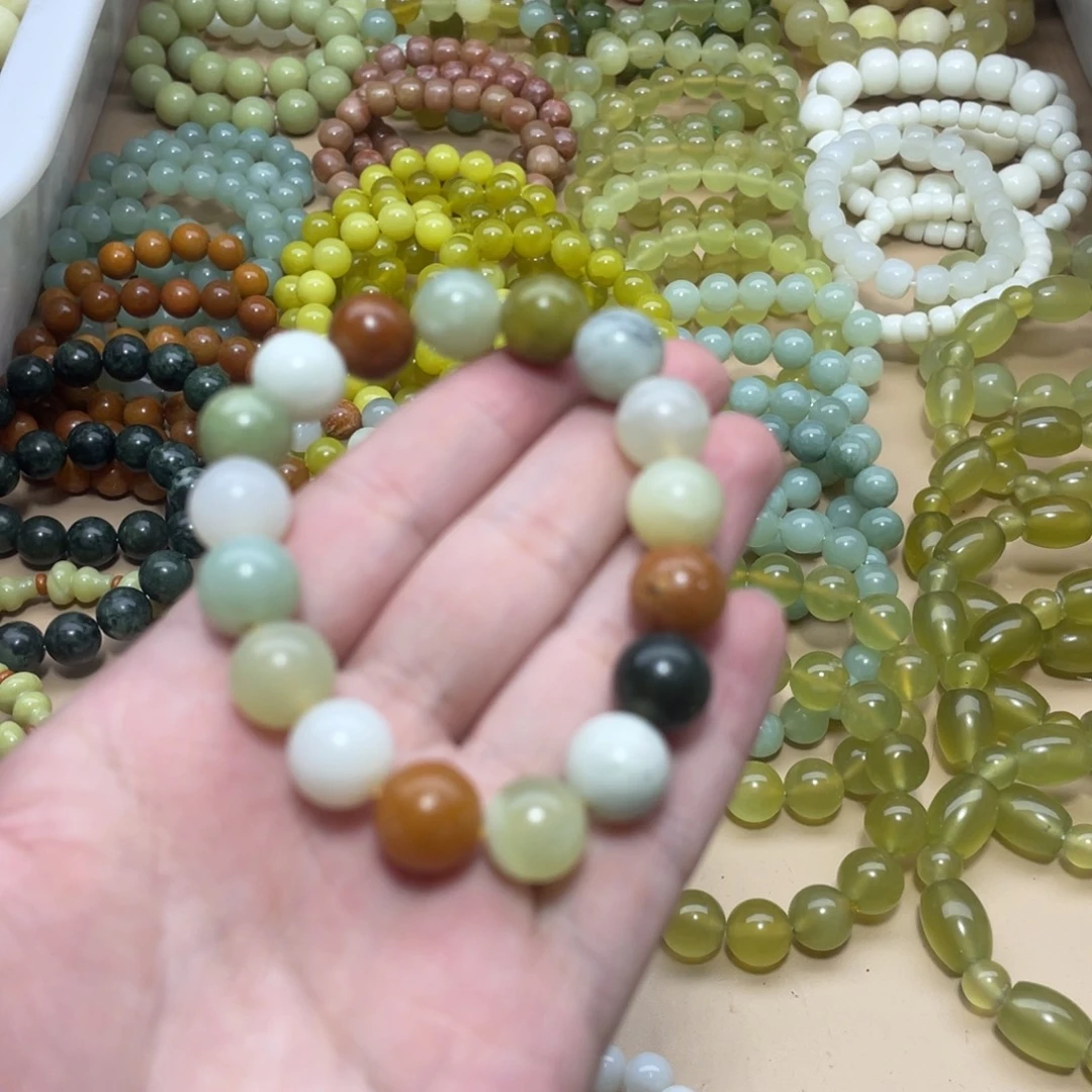 蛇纹石玉未镶嵌手链