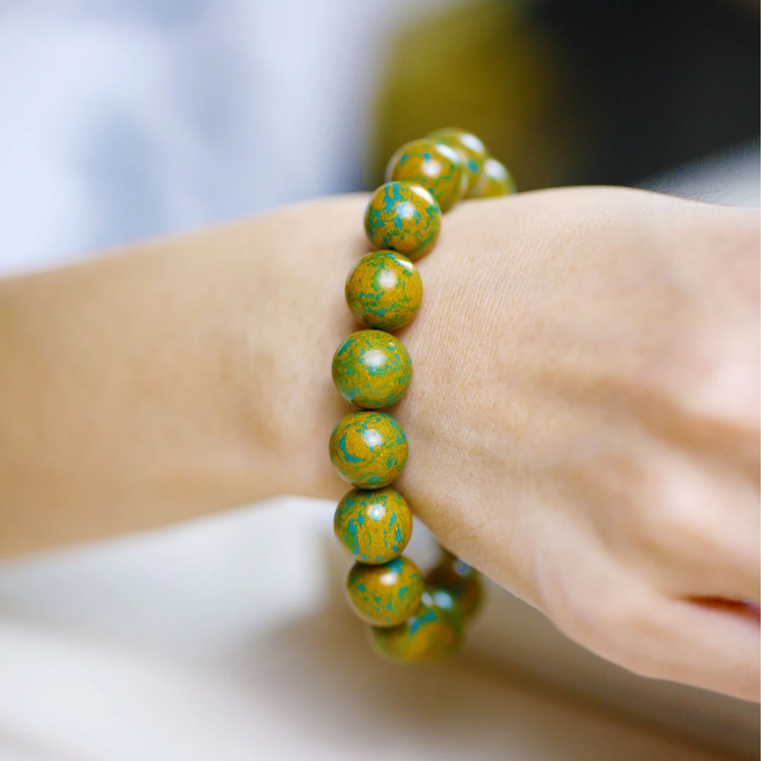 非遗合香-「青瓷妖绿」12mm单圈手串