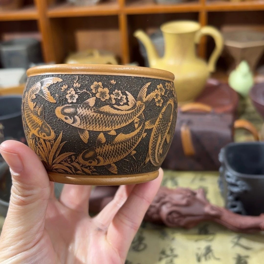 紫砂茶杯宜兴紫砂原矿茶器