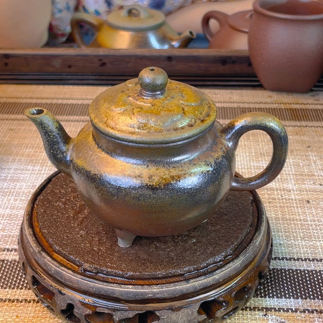 茶壶紫砂底槽清柴烧180cc