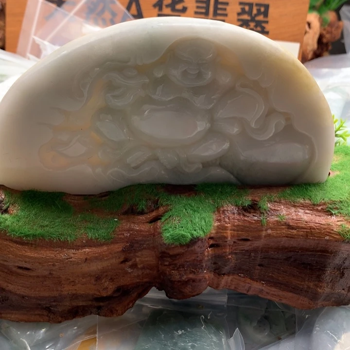 文***文翡翠未镶嵌颈饰保真天然a货翡翠