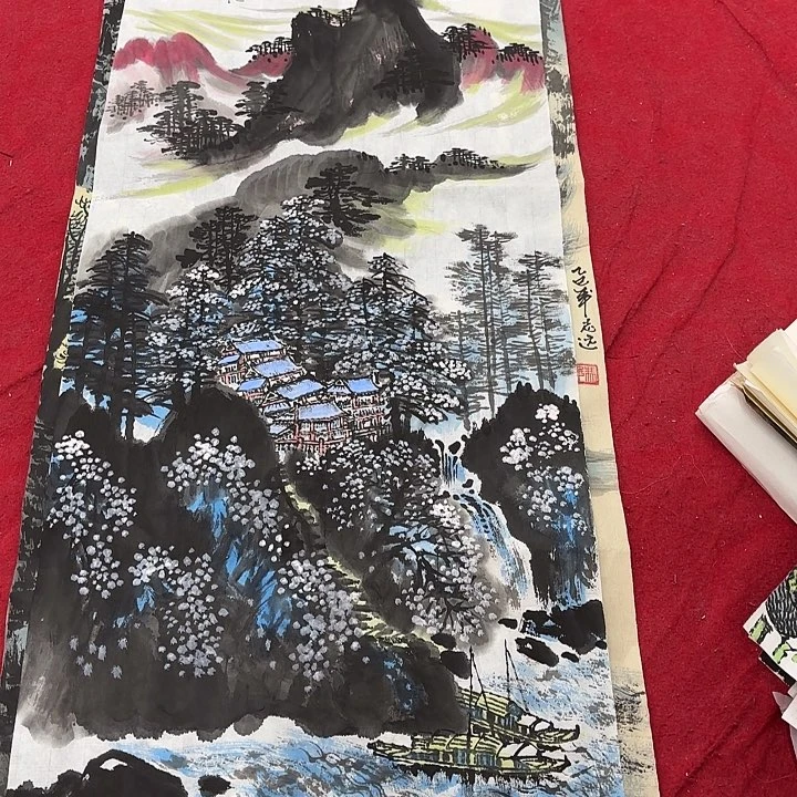 国画花鸟等多种鸟类的栖息
