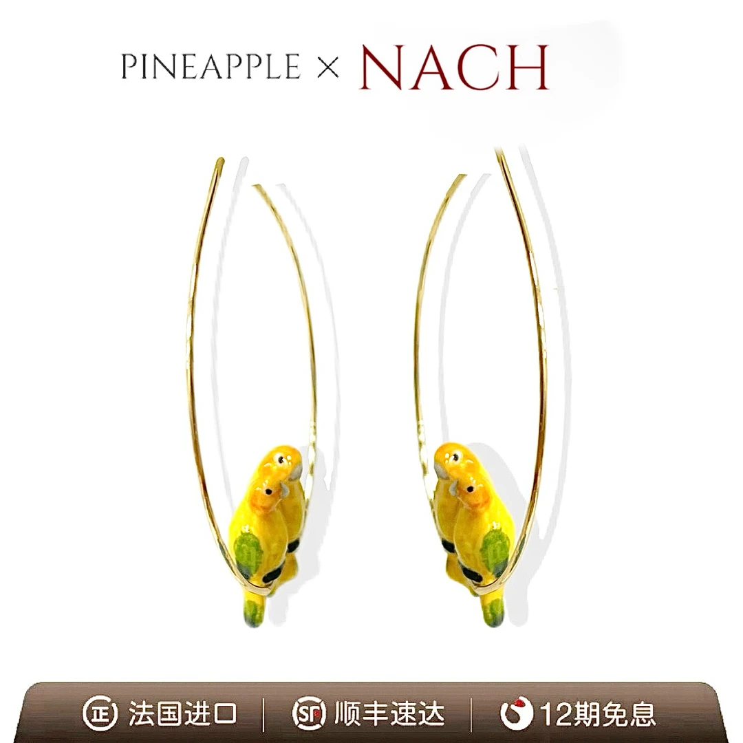 合金耳饰 菠萝中古【法国进口】NACH耳环YT0304