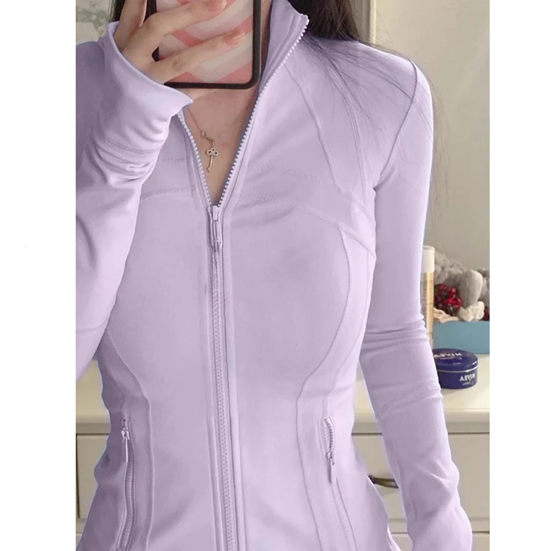 透气防晒衣女款薄款修身运动立领防晒服套装瑜伽服外套上衣长袖