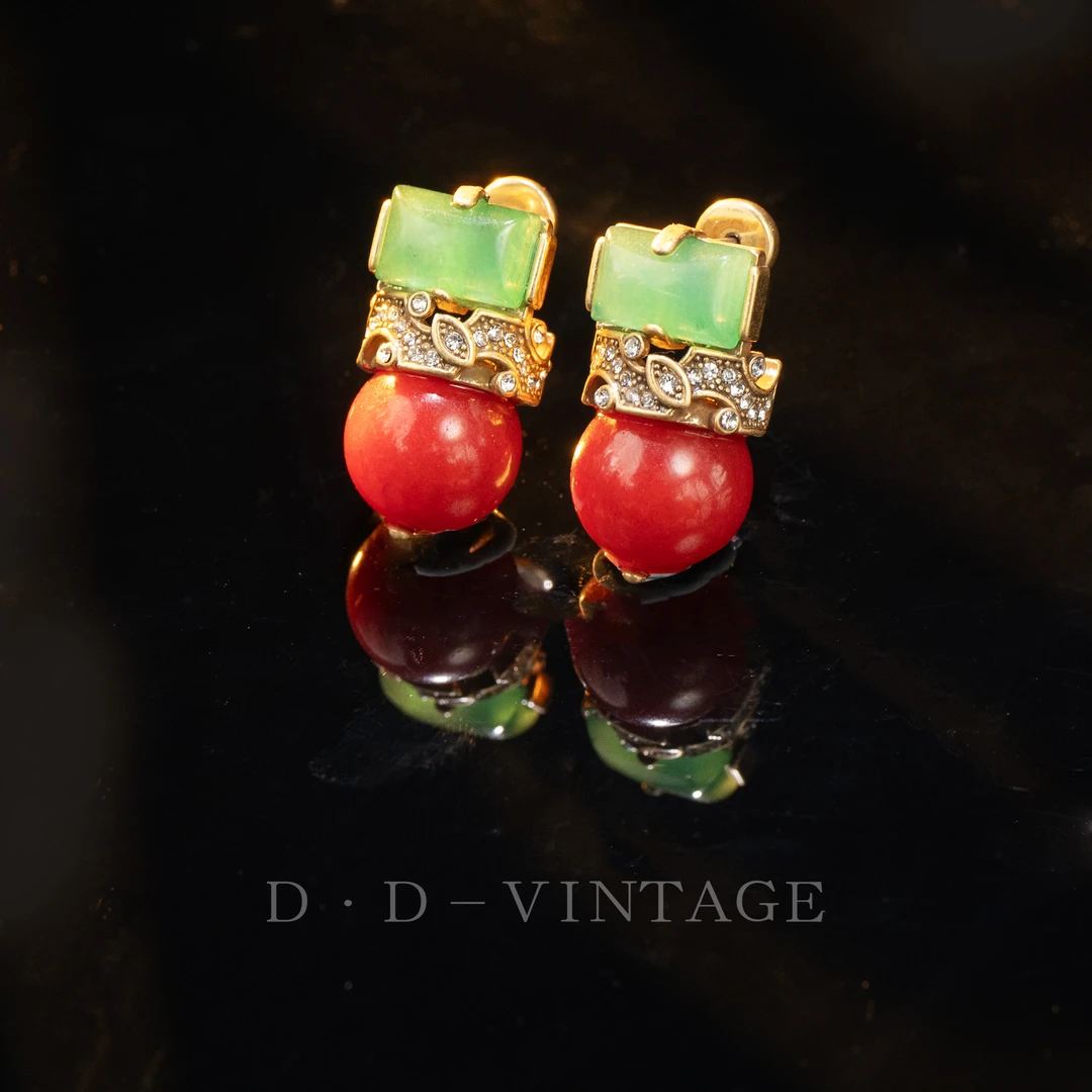 铜合金仿水晶耳饰 耳钉时尚镶嵌气质