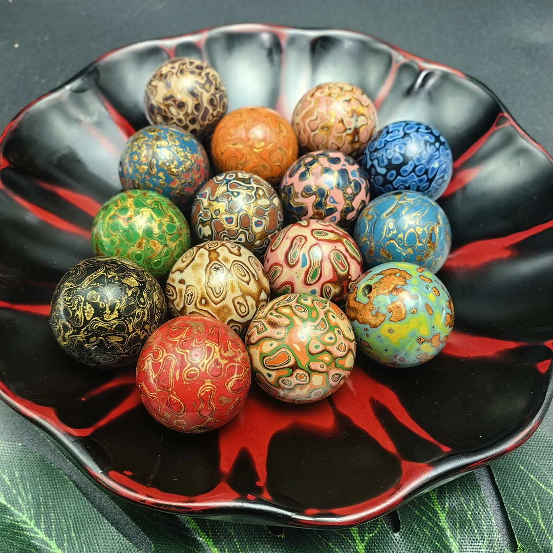 漆韵大漆珠2.0犀皮单珠合集非遗漆器