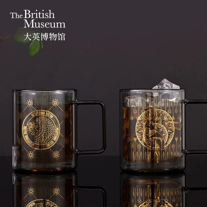 盖亚安德森猫系列黑金双层高硅硼玻璃杯礼盒