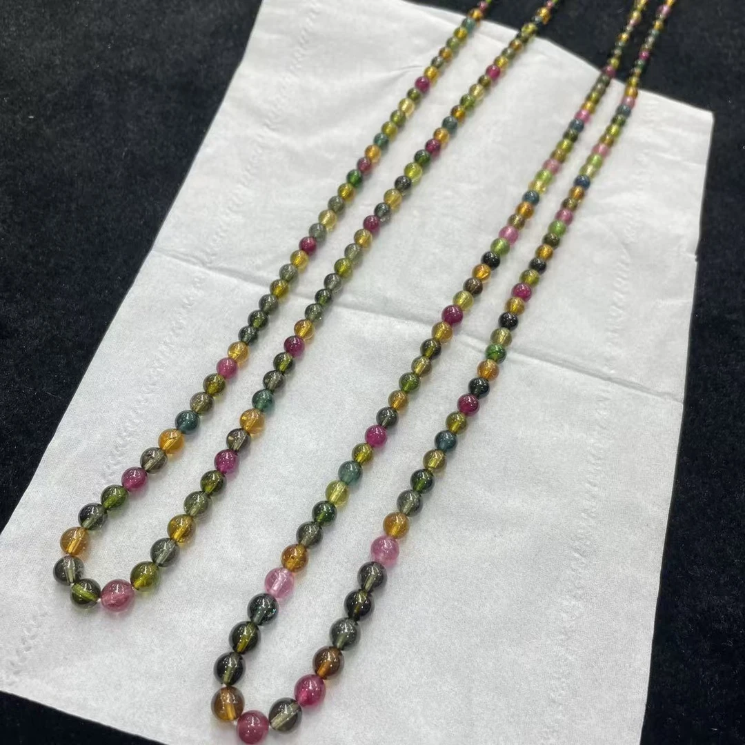 【玉经纶】32683/Q41-碧玺珠链-多样性发其一3mm/约128颗