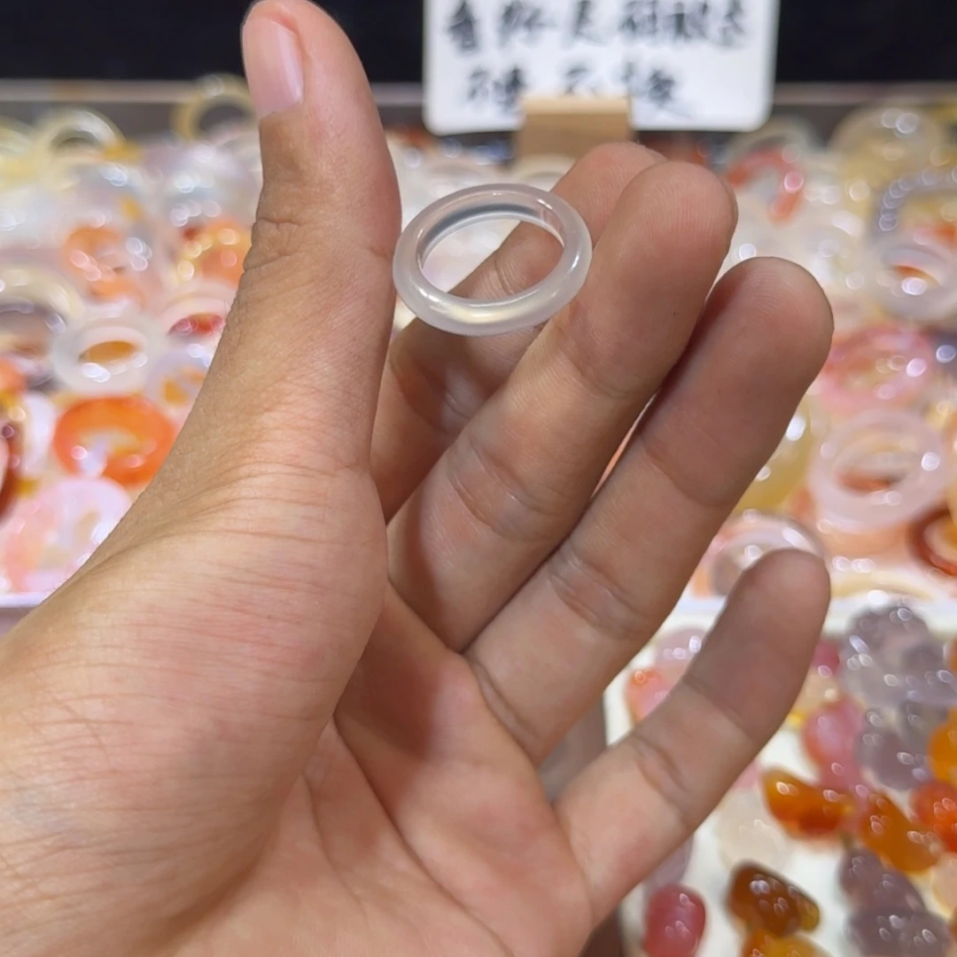 玛瑙/玉髓戒指未镶嵌20号港13