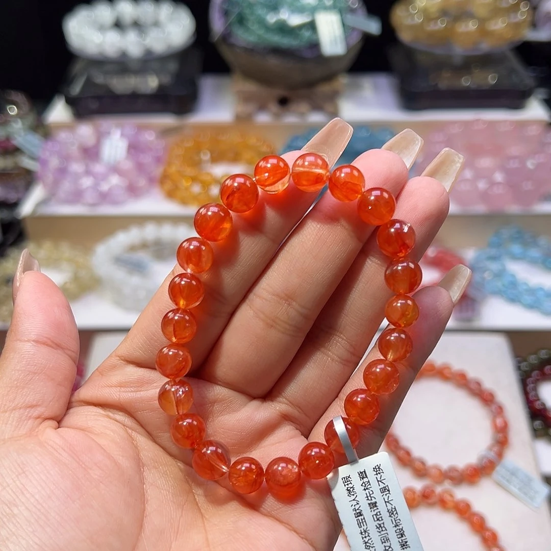 ****水晶手串未镶嵌纸糖胶花8.5mm