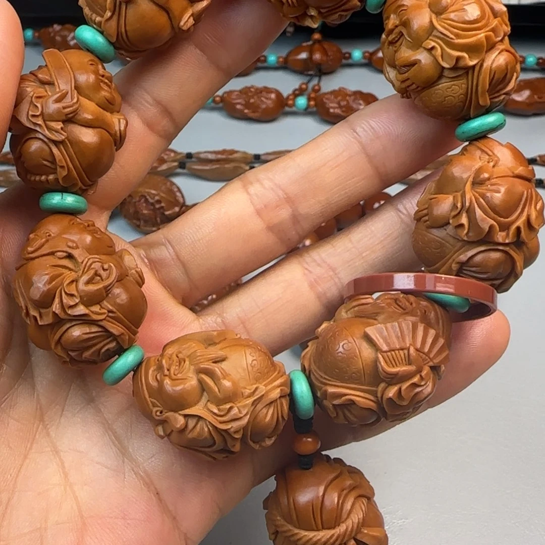 橄榄核手串/手链2.3尺寸油核财神弥勒财迷