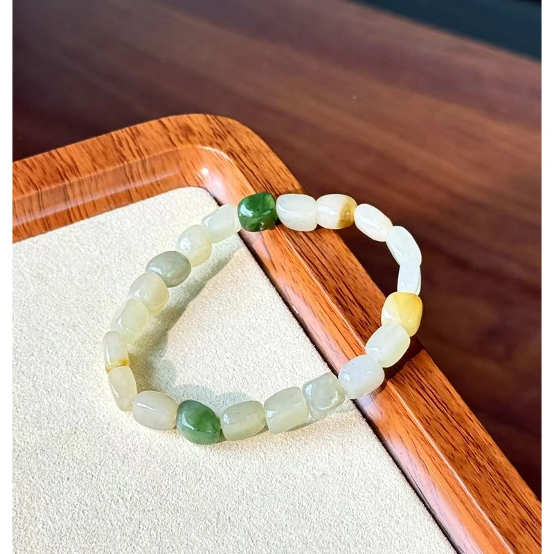 和田玉多宝随形手串·每颗珠子都很好