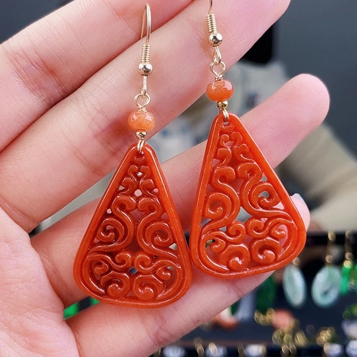 翡翠耳饰未镶嵌饰品