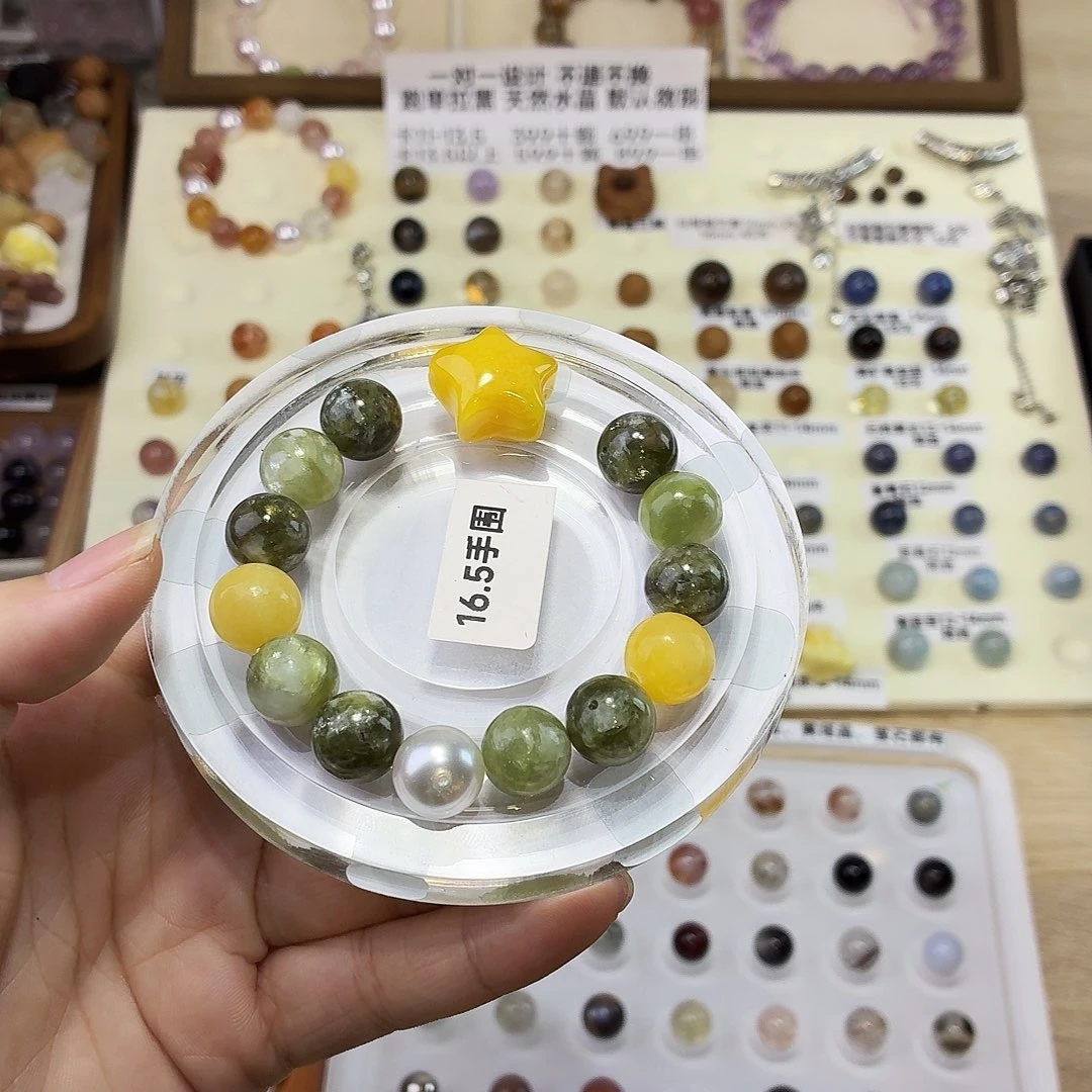 烟晶银S925镶嵌手链差价