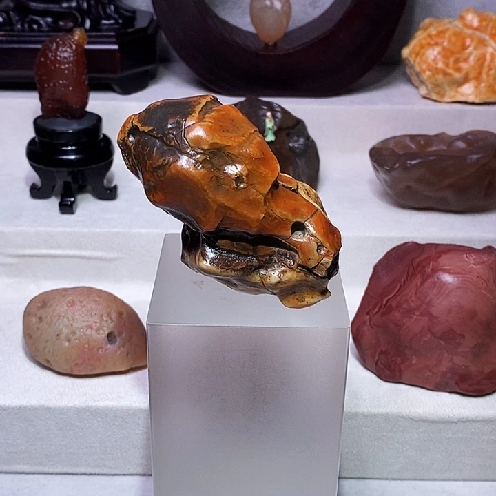 西***拳玛瑙/玉髓合金挂件