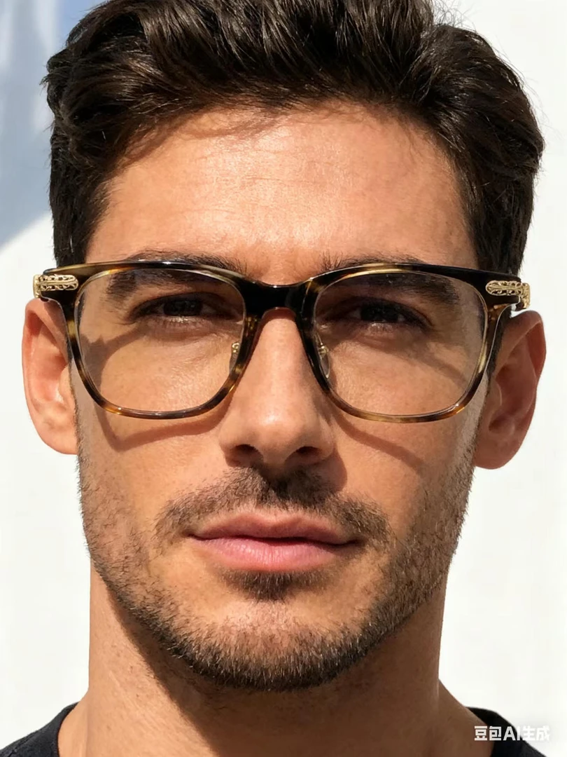 个性时尚板材钛架全框半框无边框眼镜（包1.56非球镜片）