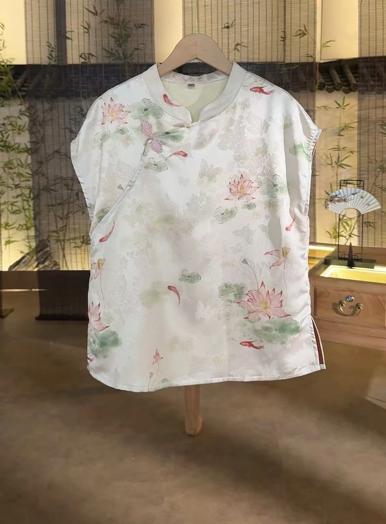 6633极简风V领休闲秋季圆领长袖宽松型衬衫衬衣春季文艺