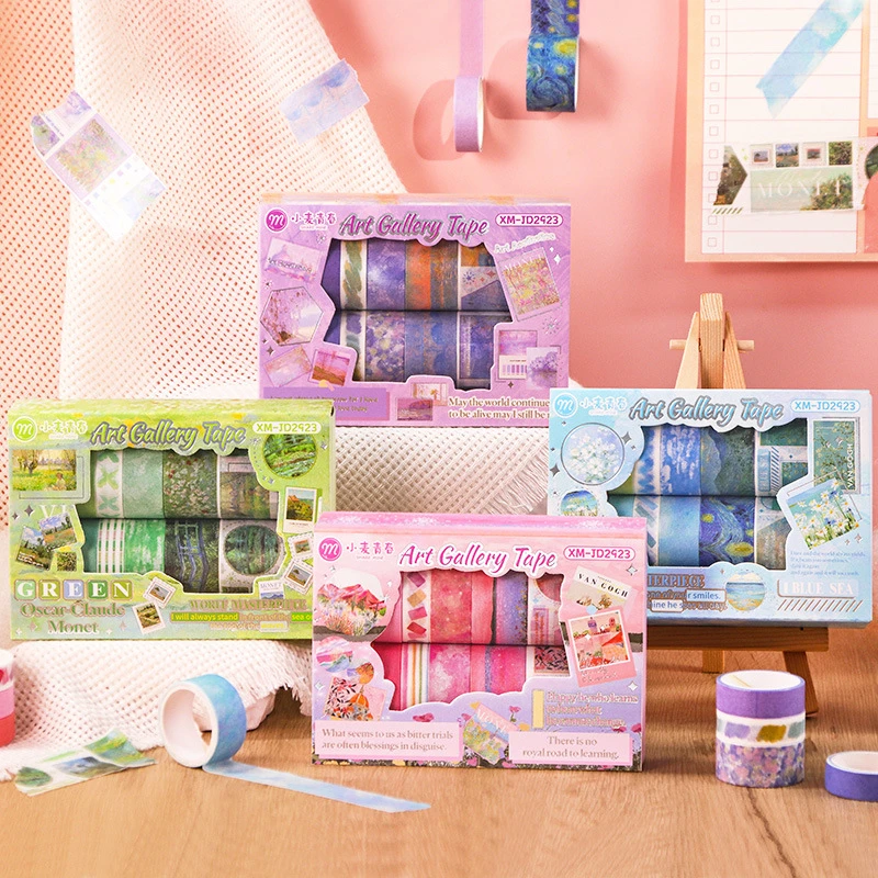 小麦文化艺术画廊胶带系列高级感手账套盒文具伴手礼生日礼物