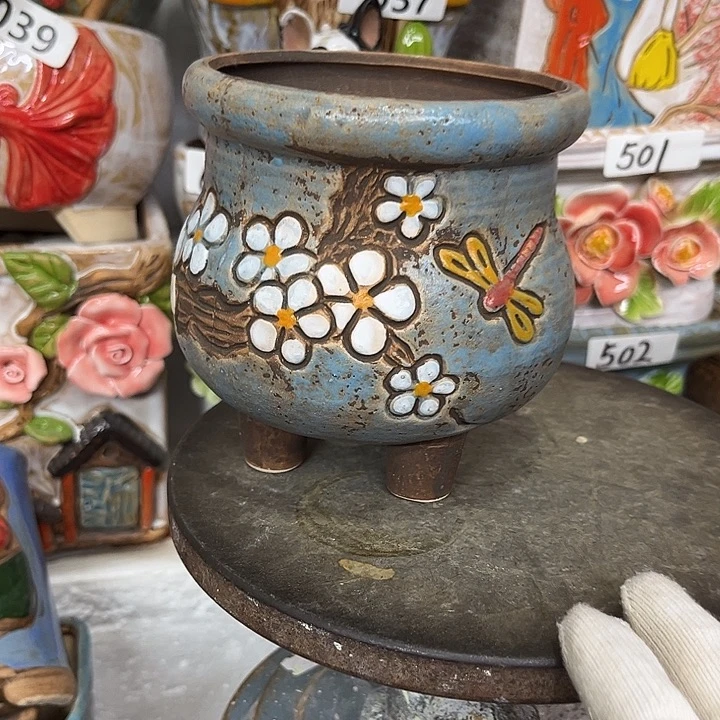 粗陶材质多肉花盆