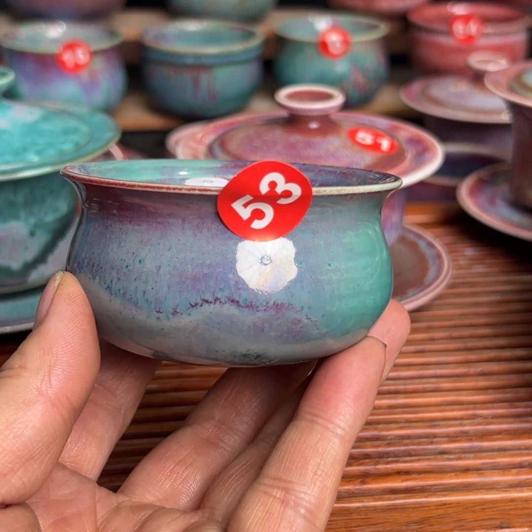 手工制作钧窑茶器