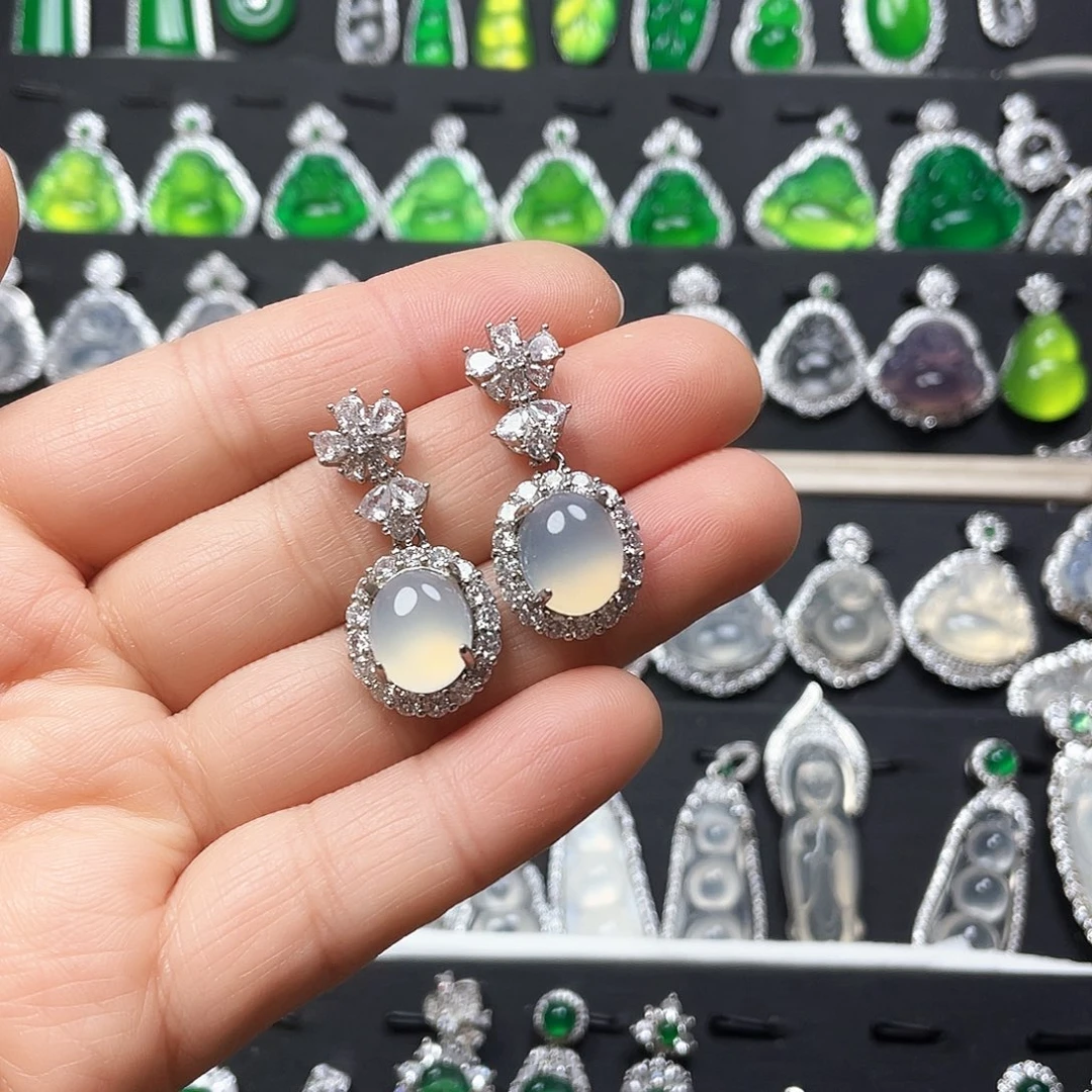 玛瑙/玉髓耳钉合金