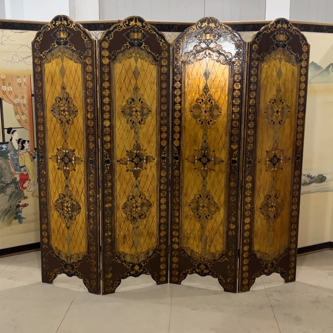 绘画屏风框画茶空间设计