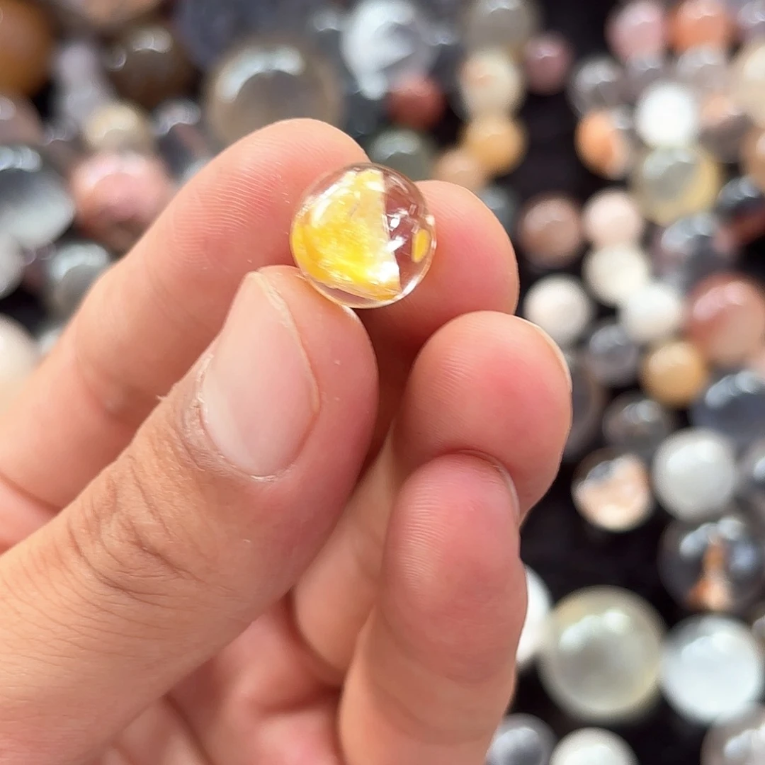 水晶珠宝半成品未镶嵌依*定制通孔不退不换