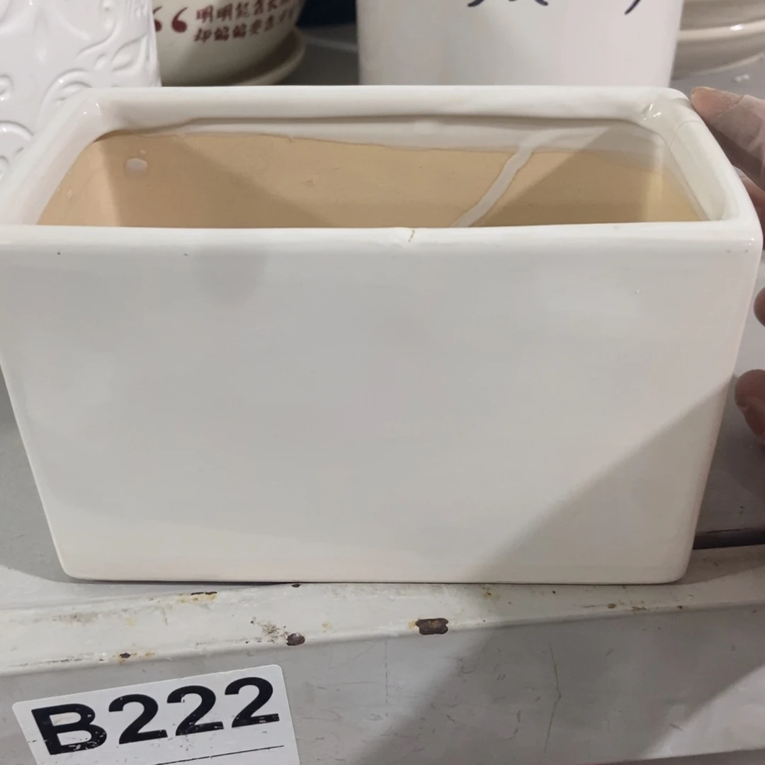 红陶高温陶瓷花盆瑕疵