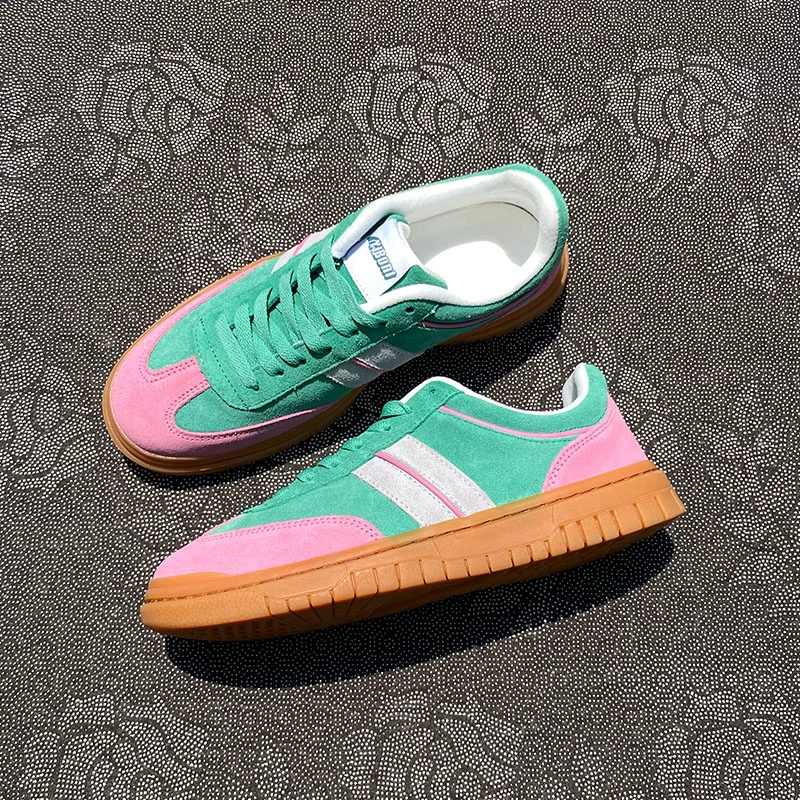 夏季新款低帮粉绿色休闲板鞋平底潮鞋时尚百搭鞋子男鞋帆布鞋男款