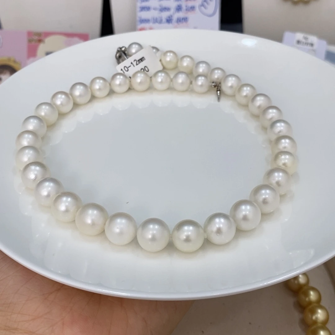 未镶嵌颈饰海水珍珠有**好海水澳白项链10.12mm娇