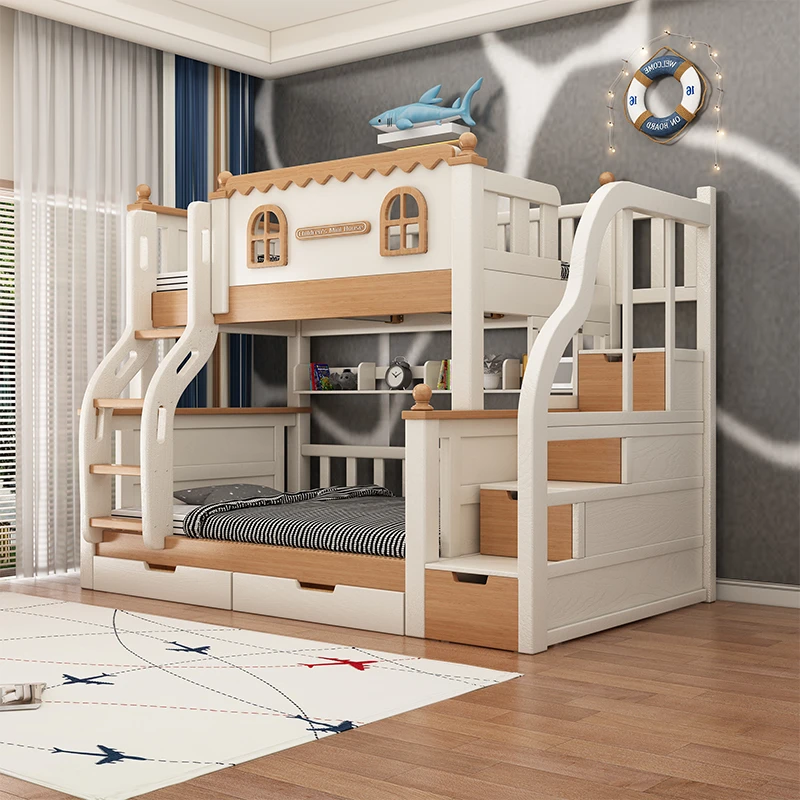 多功能两层床全实木上下铺双层床儿童床上下床经济型高低床子母床