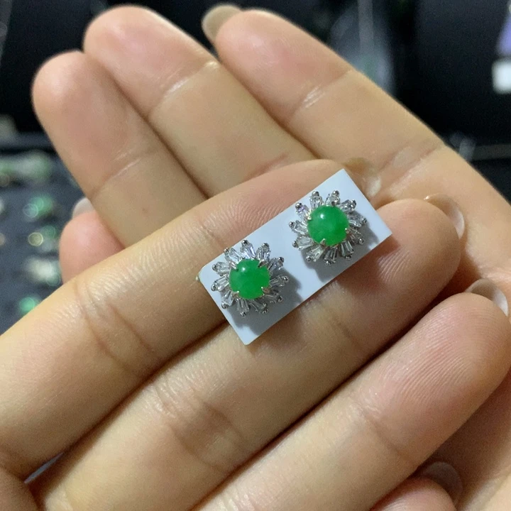 翡翠银S925镶嵌戒指