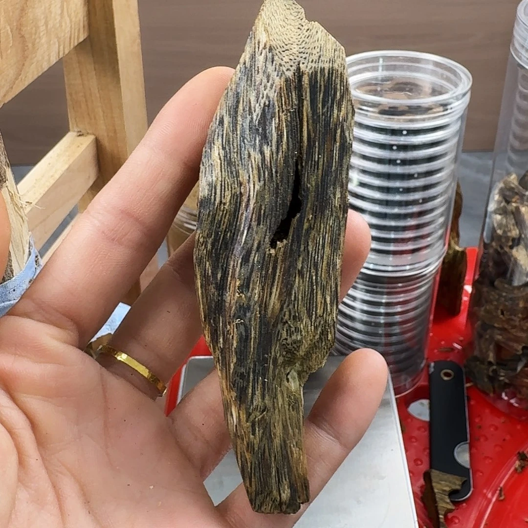 香料绿奇楠虫漏白棋13克
